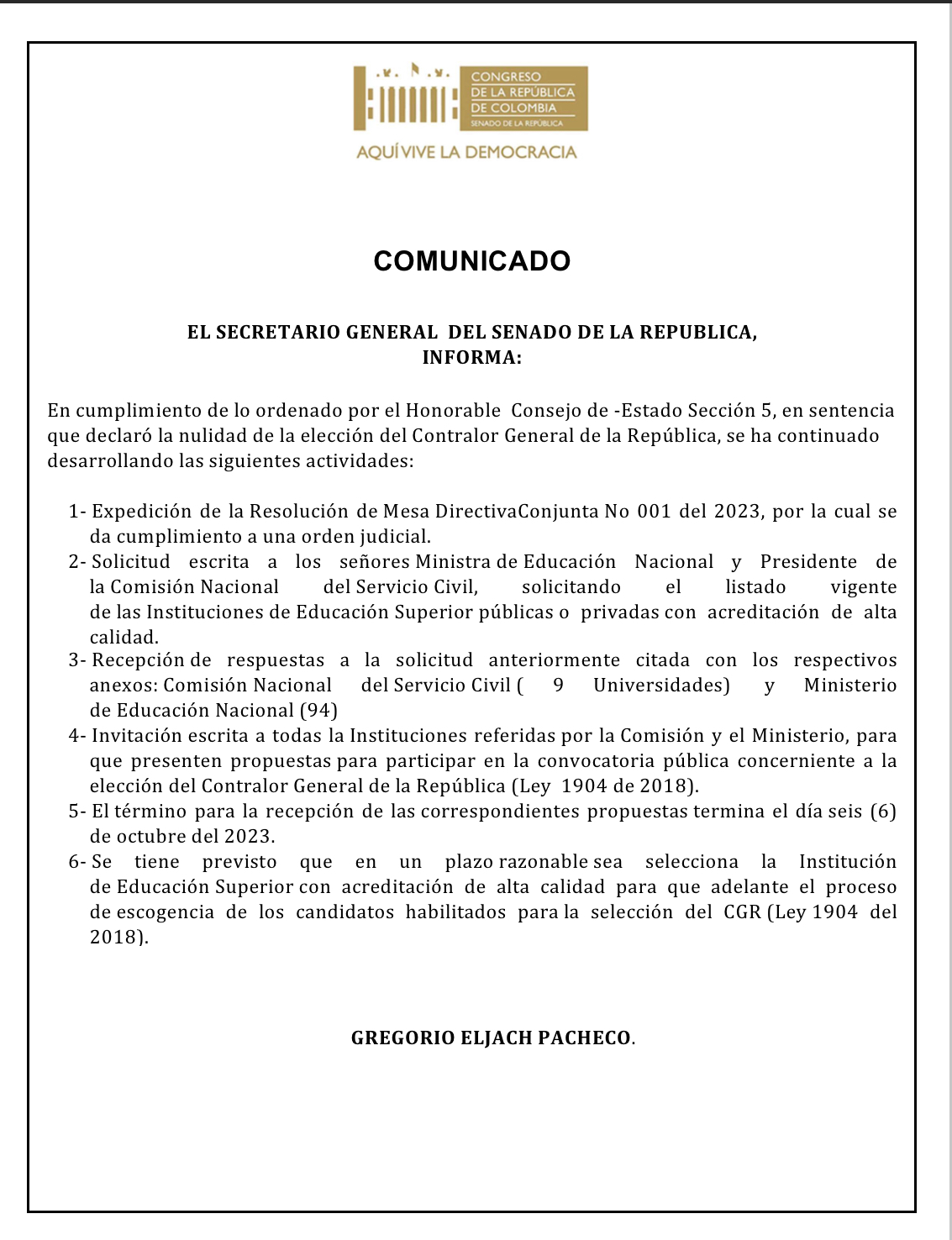 Comunicadoof