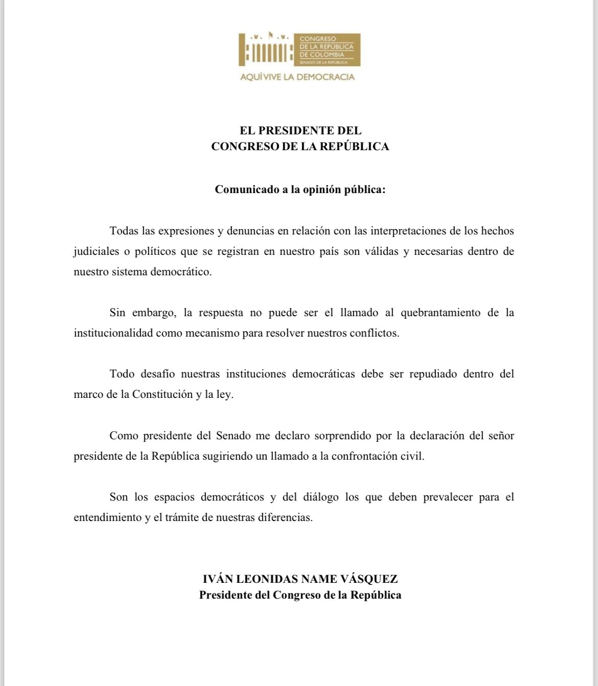comunicado