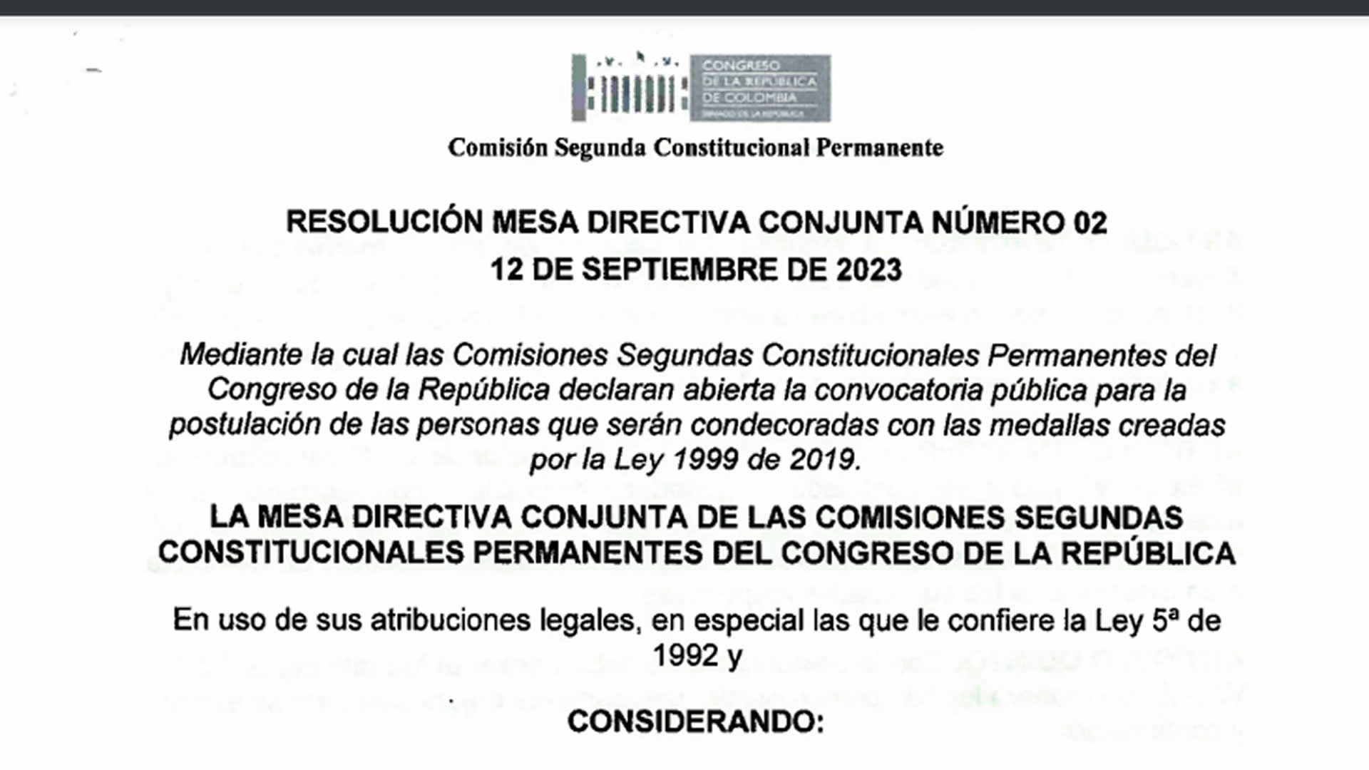 convocatoria