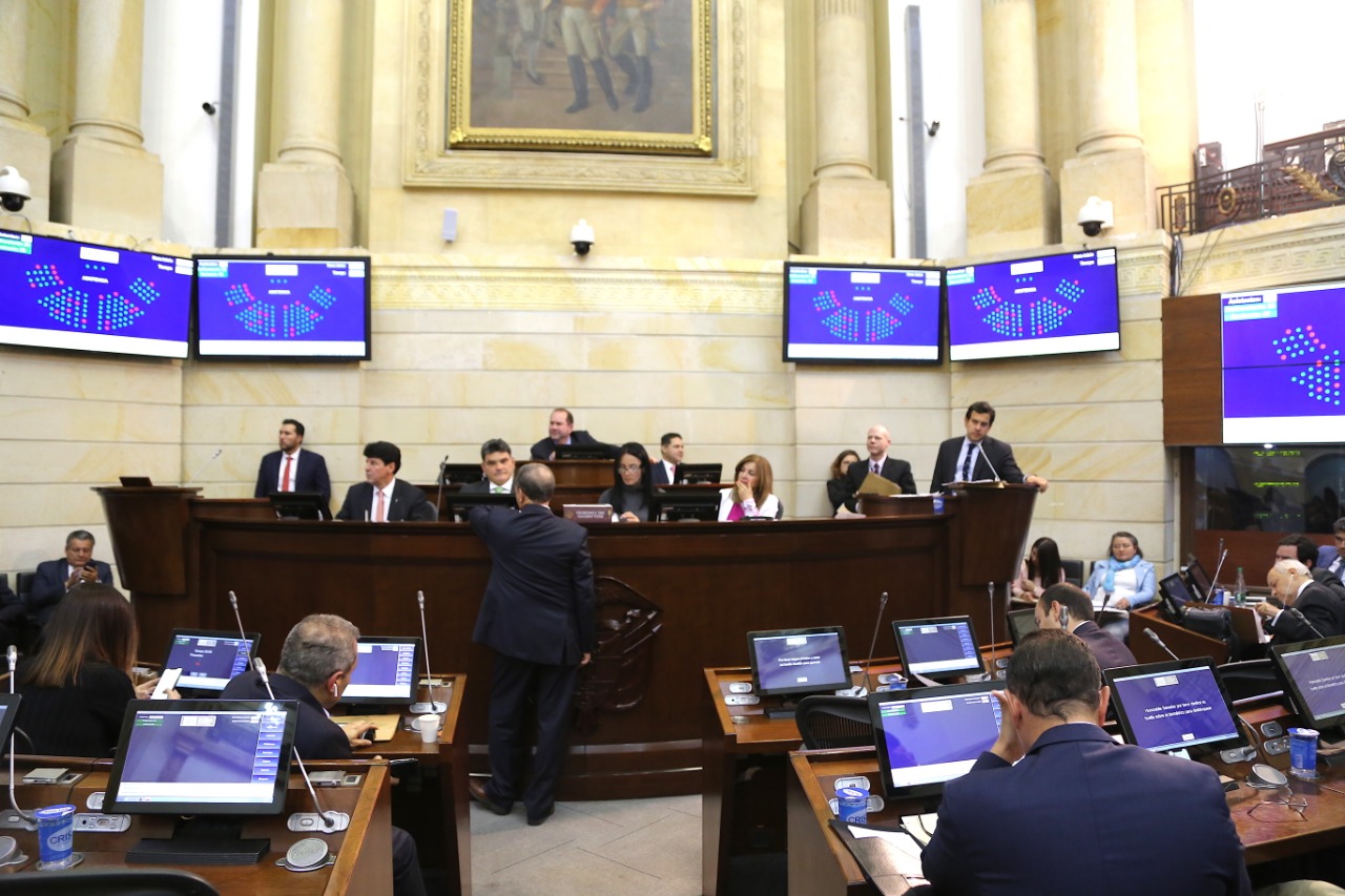 Plenaria del Senado al discutir proyecto que prohíbe el consumo de drogas en espacios públicos.