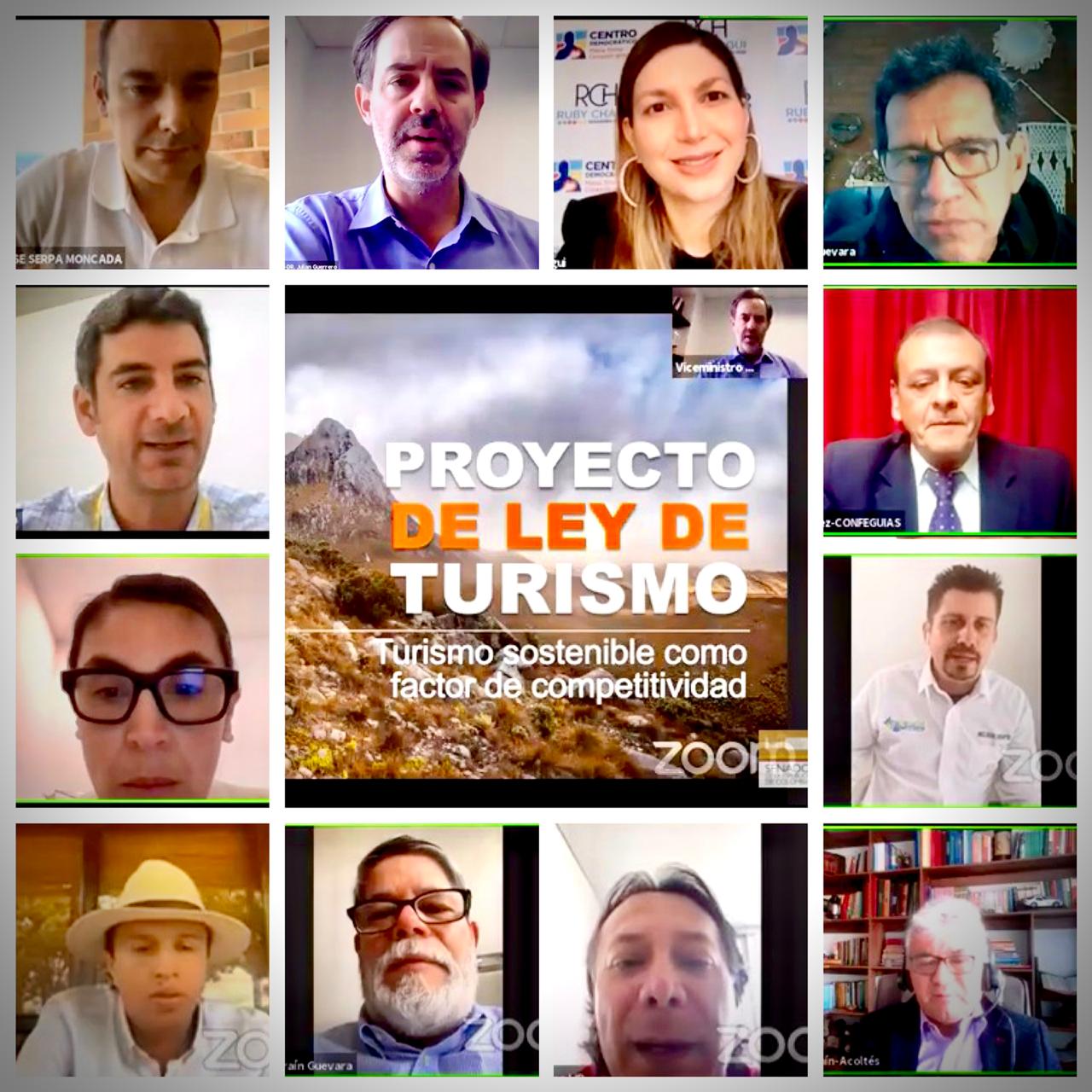 Audiencia virtual de la Comisión Sexta sobre Ley General de Turismo