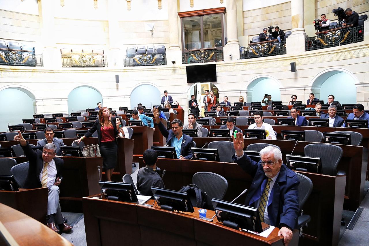 Bancada de la oposición del Congreso.